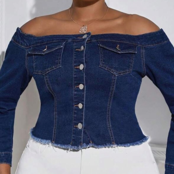 Blue Jean Off Shoulder XL - Picture 5 of 6